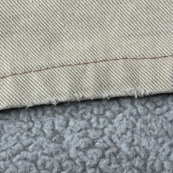 Levis 555 Jeans Mens 34x29.5 Tan Khaki Relaxed Fit Straight Leg Orange Tab USA - Picture 16 of 16